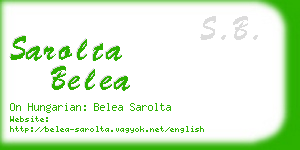 sarolta belea business card